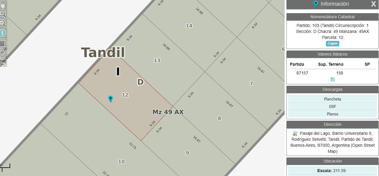 lote en Pasaje del Lago, , Tandil en venta a USD 19.000