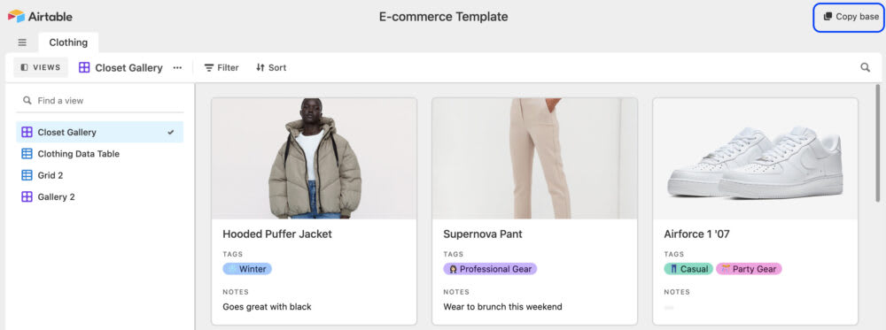 Softr + Airtableでサンプルサイト構築