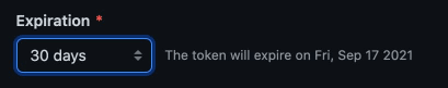 Git Token Expiration