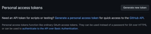 Git Generate new token