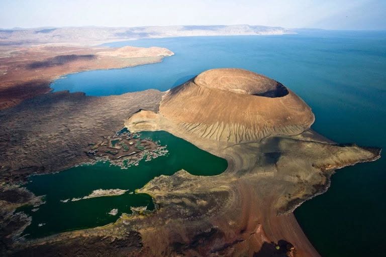 Lake Turkana, the world's largest permanent desert lake.