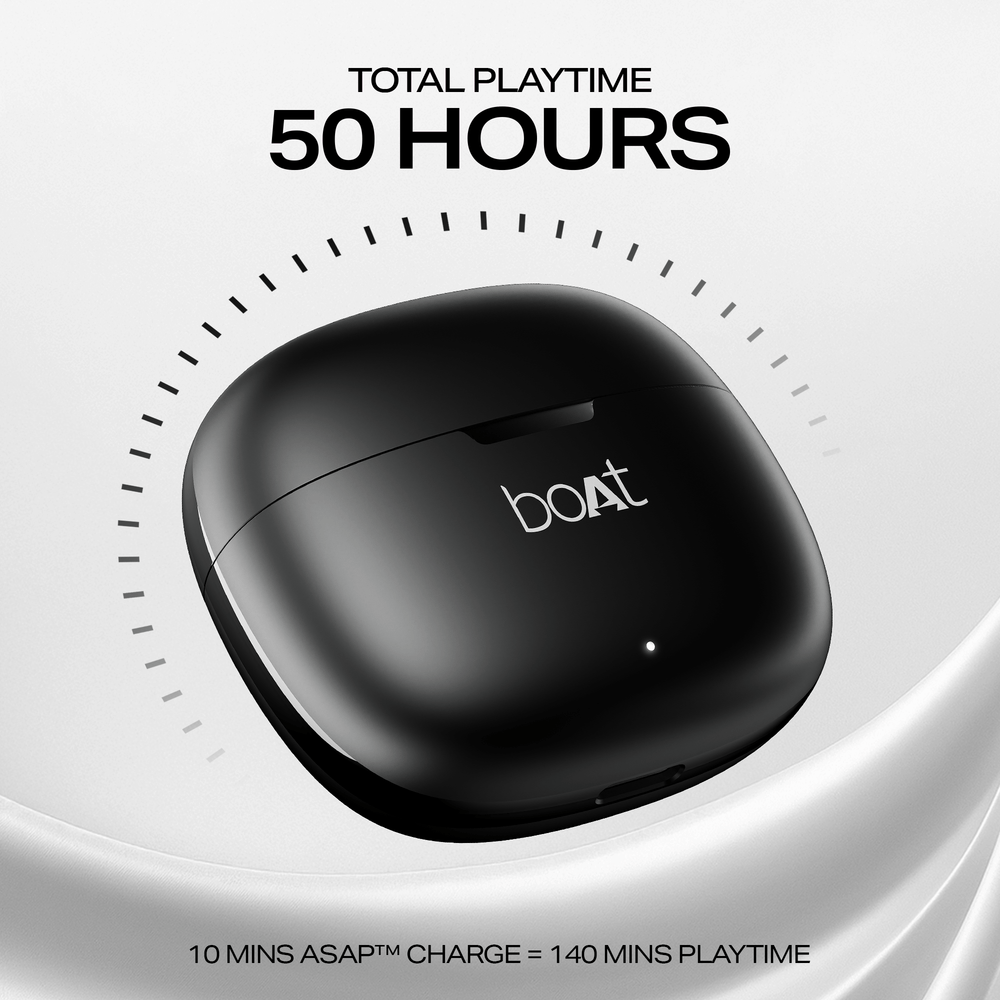 boAt Airdopes Pulse TWS Earbuds - 50H Playback, ENx Calling, Black