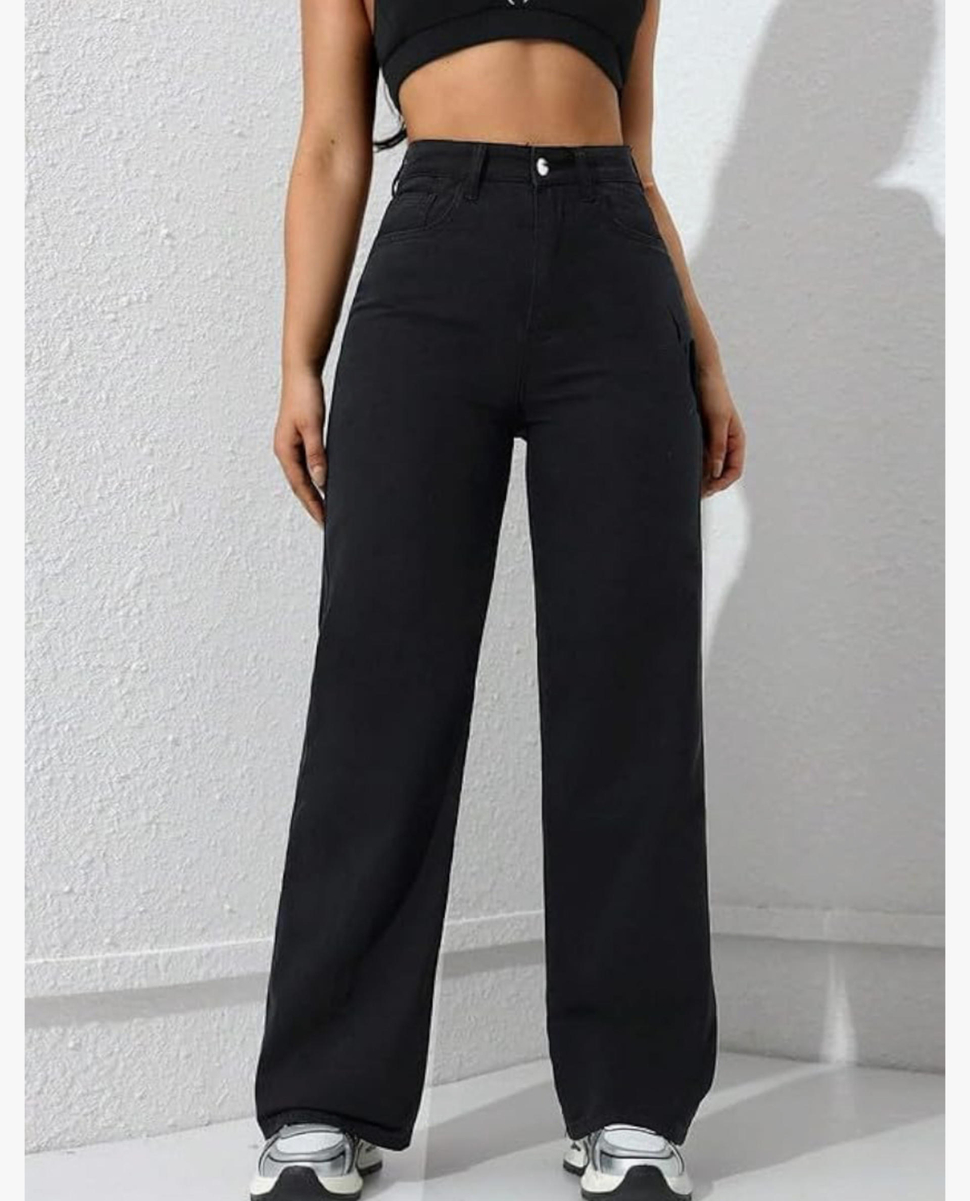 Black Straight Leg Jeans