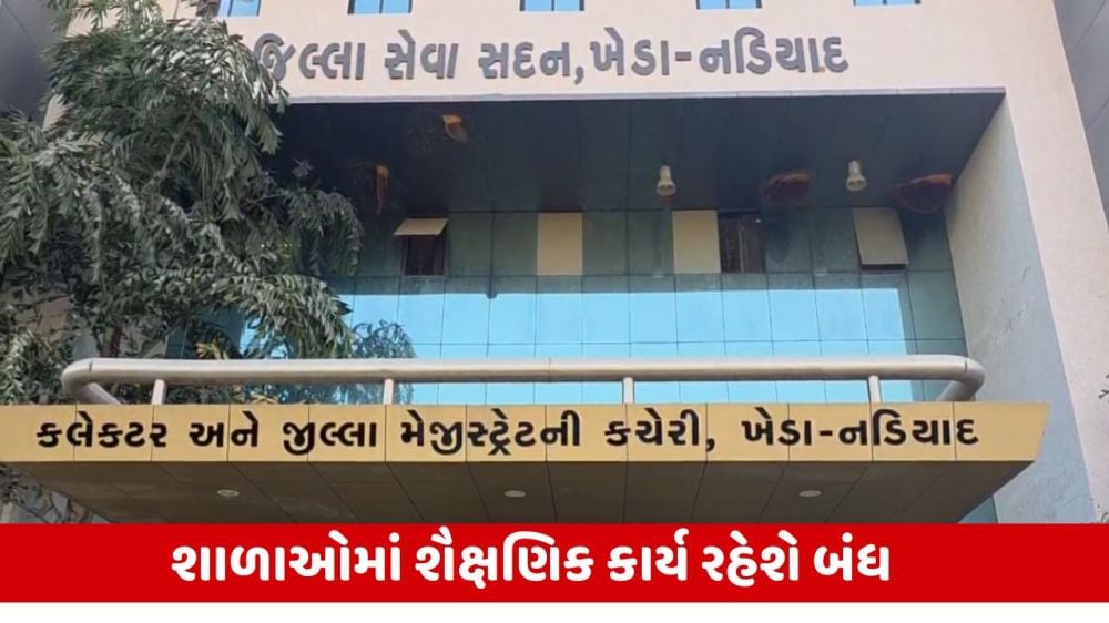 કલેક્ટરનો આદેશ: ભારે વરસાદને કારણે આજે નડિયાદ શહેર સહિત જિલ્લાની શાળાઓ બંધ રહેશે.