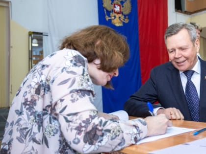 Сергей Абрамов проголосовал на выборах Президента Российской Федерации