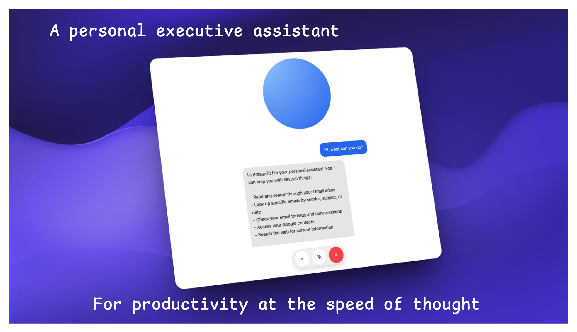 Noa Voice Assistant Demo