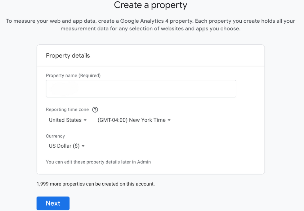 Adding property details