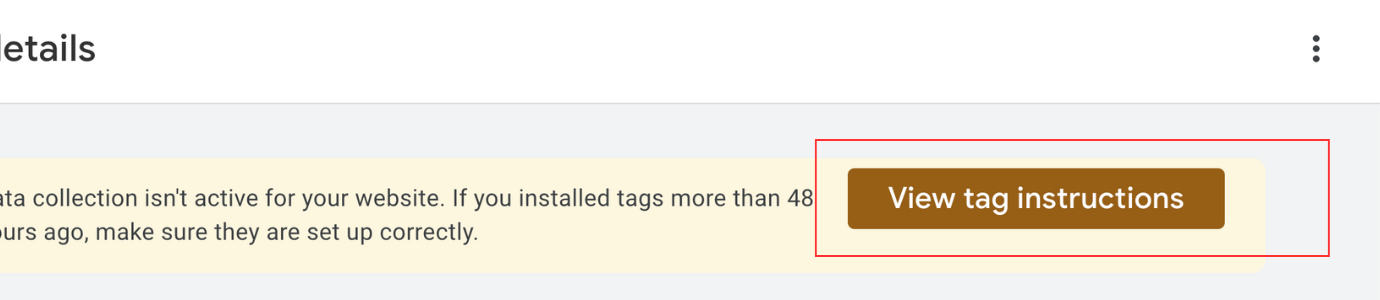Viewing tag instructions section