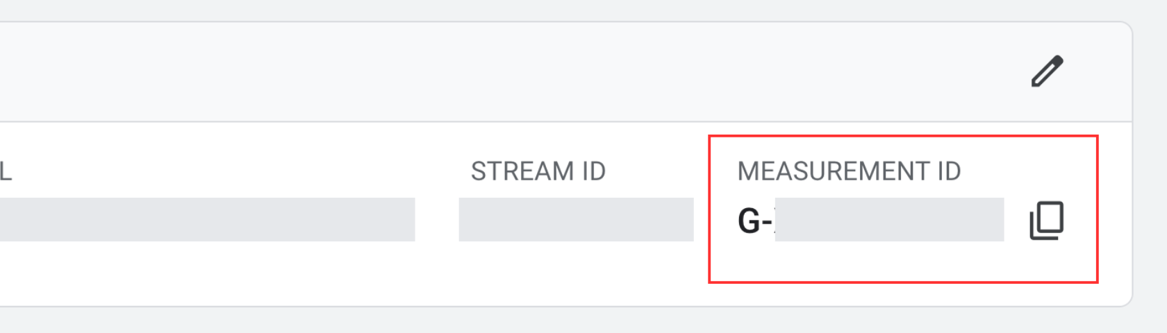 Google Analytics Measurement ID location