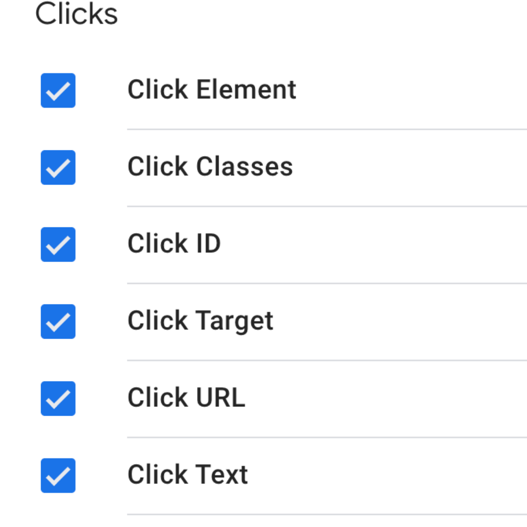 Google tag manager click variables