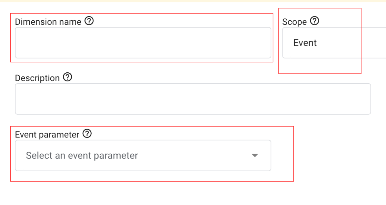 Register custom dimension