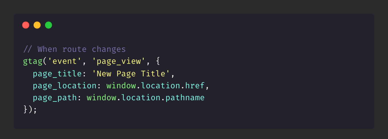 manual pageview tracking code