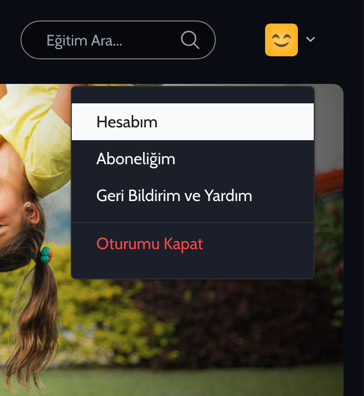 Hesabım Bölümü
