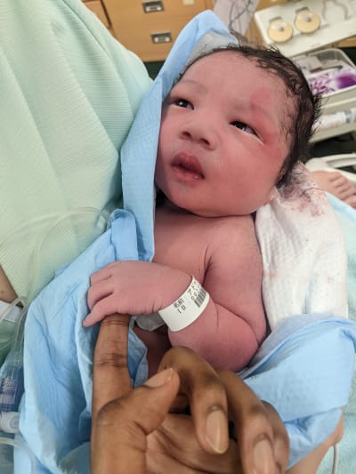 Holding Daddys hand for the first time