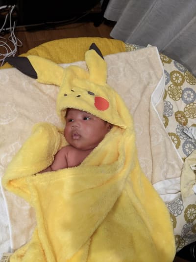 Pikachu bath poncho!