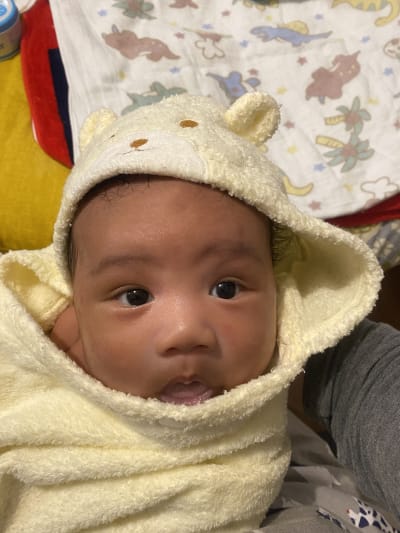 After the bath time