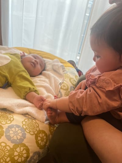 He met his friend for his first time!