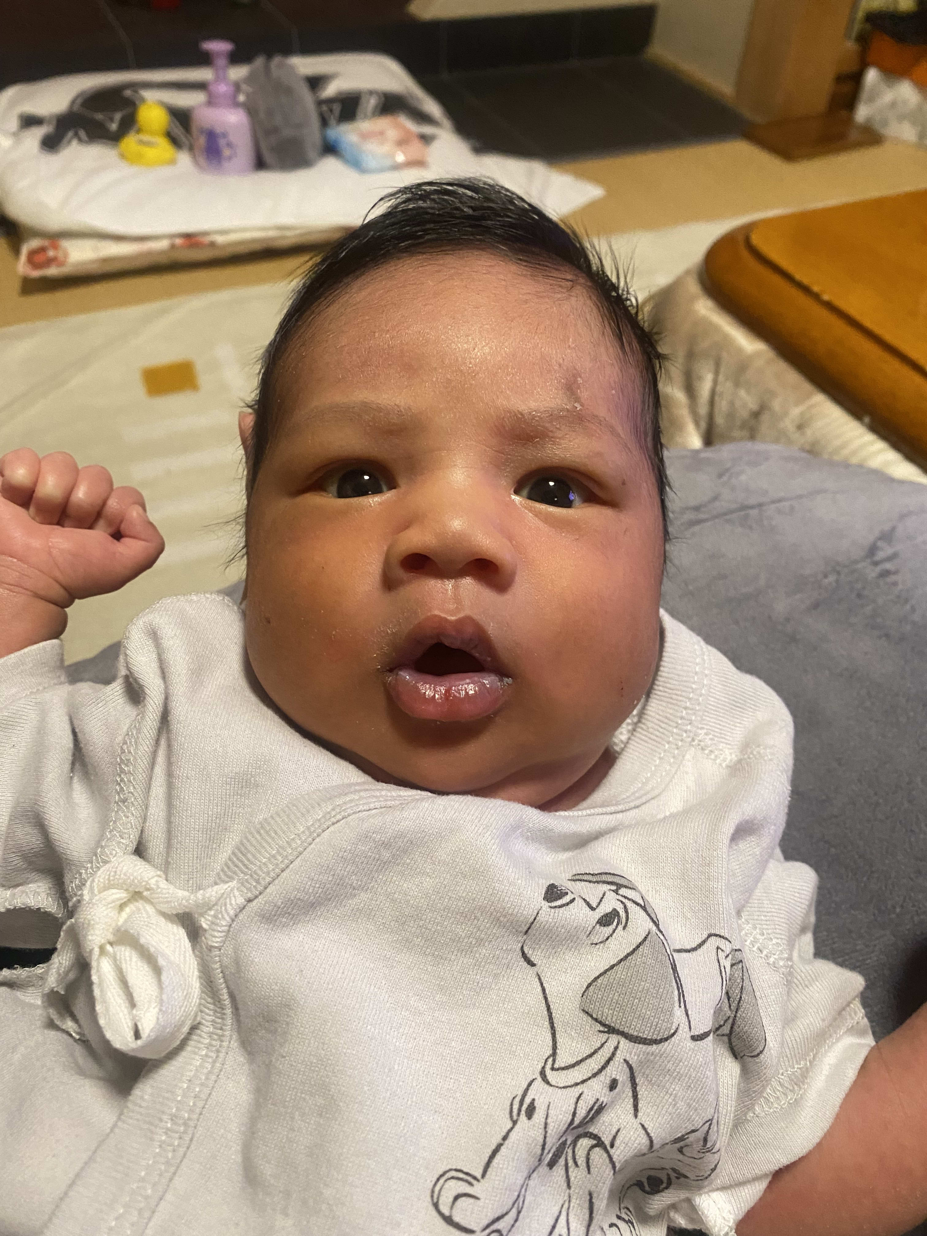 His face says "What?!"