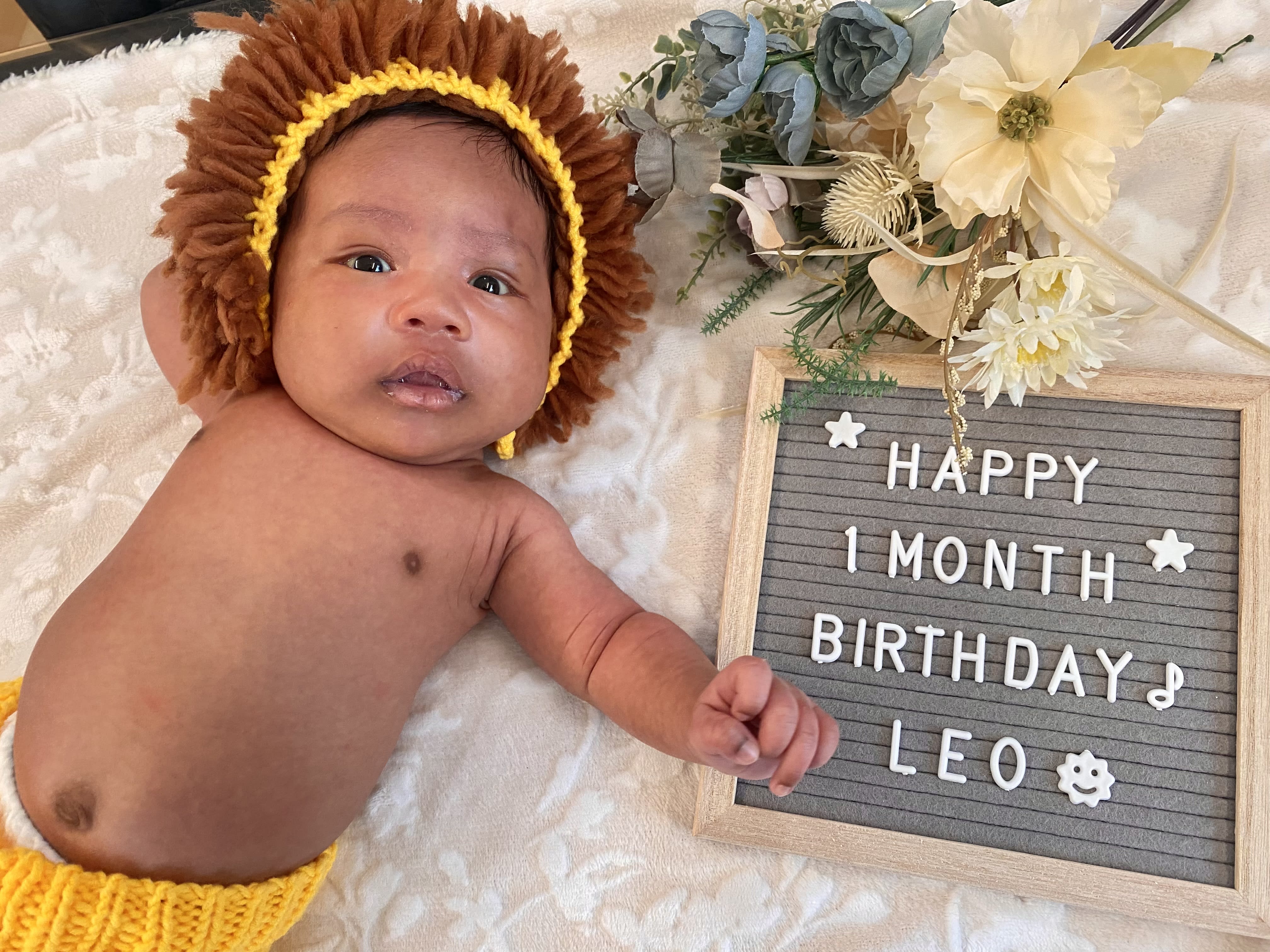 1 month birthday! Part 2