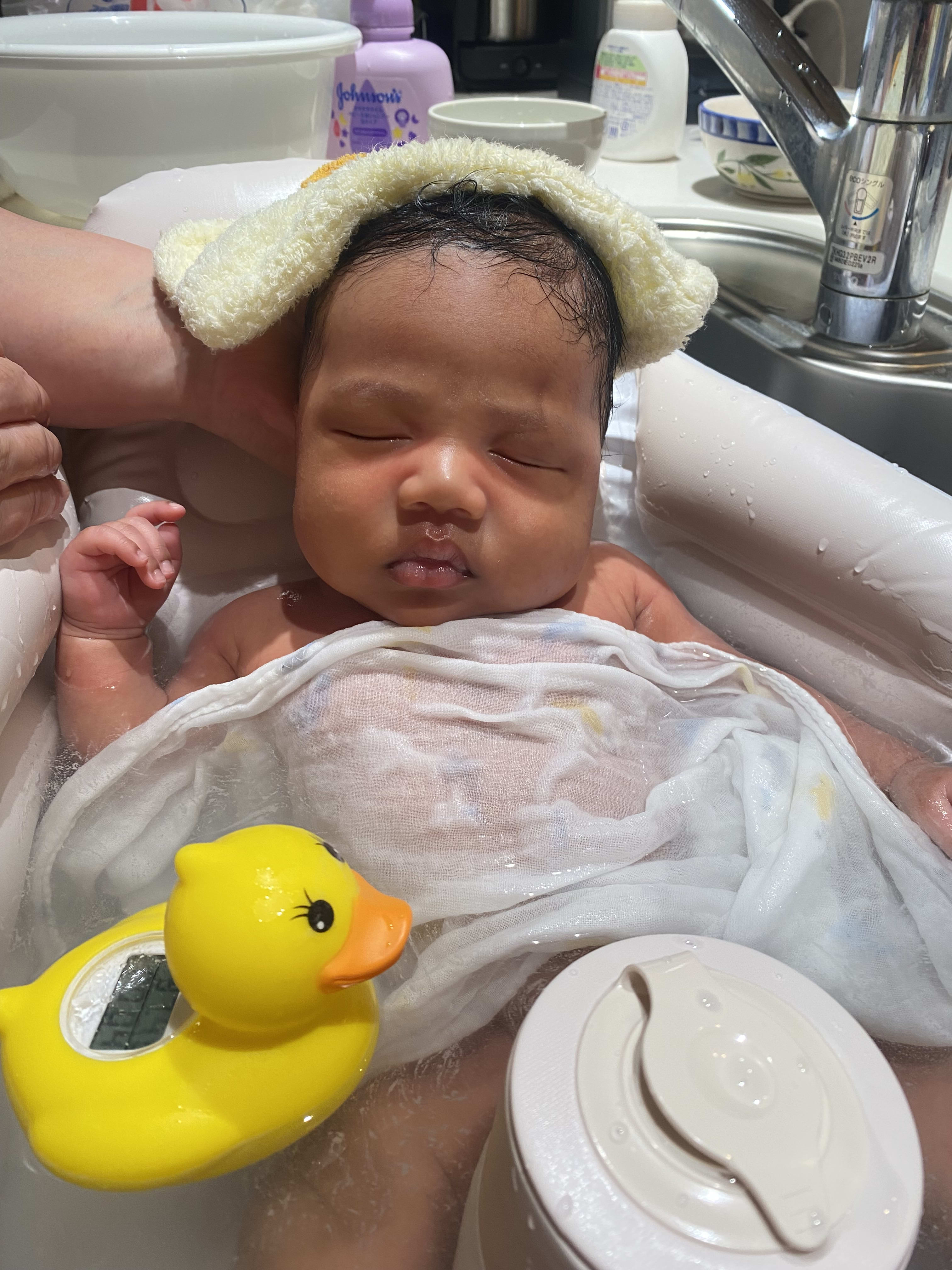 Sleeping in the bath