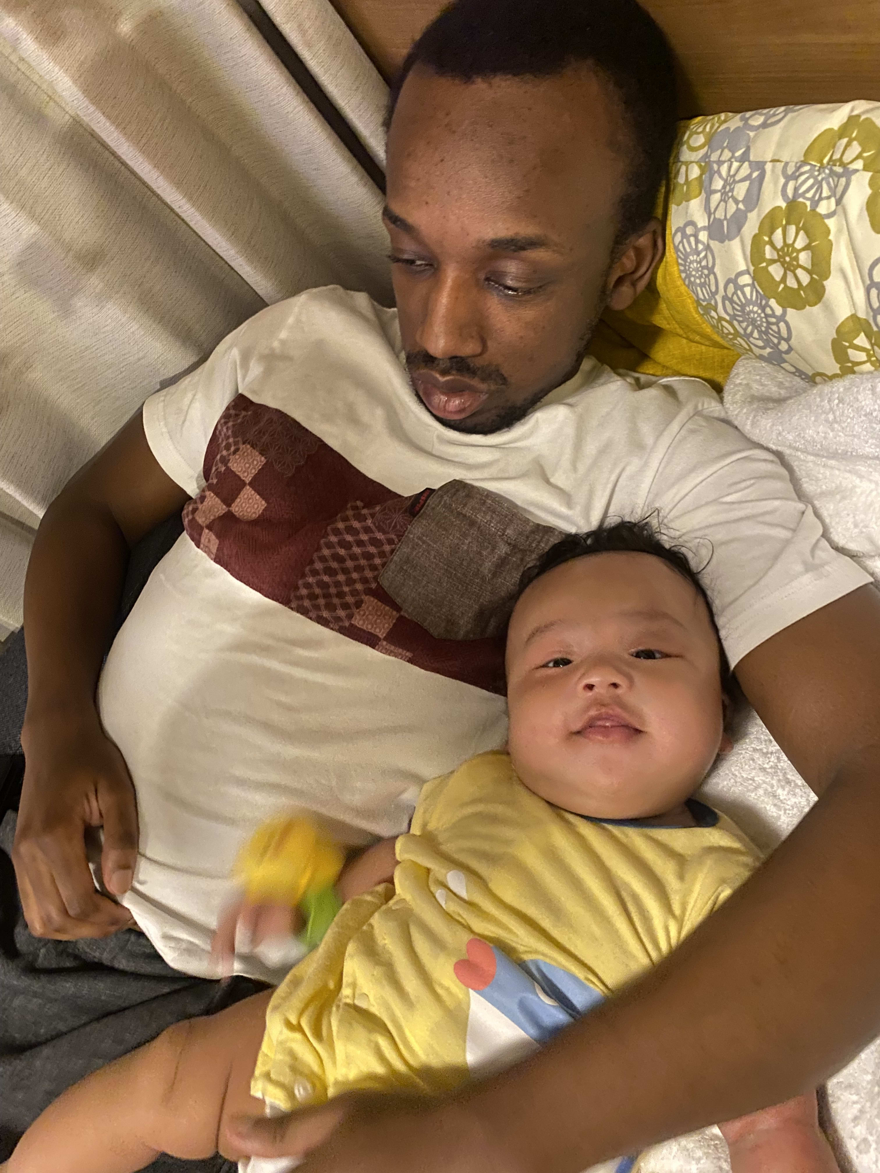 Leo loves to be with daddy
