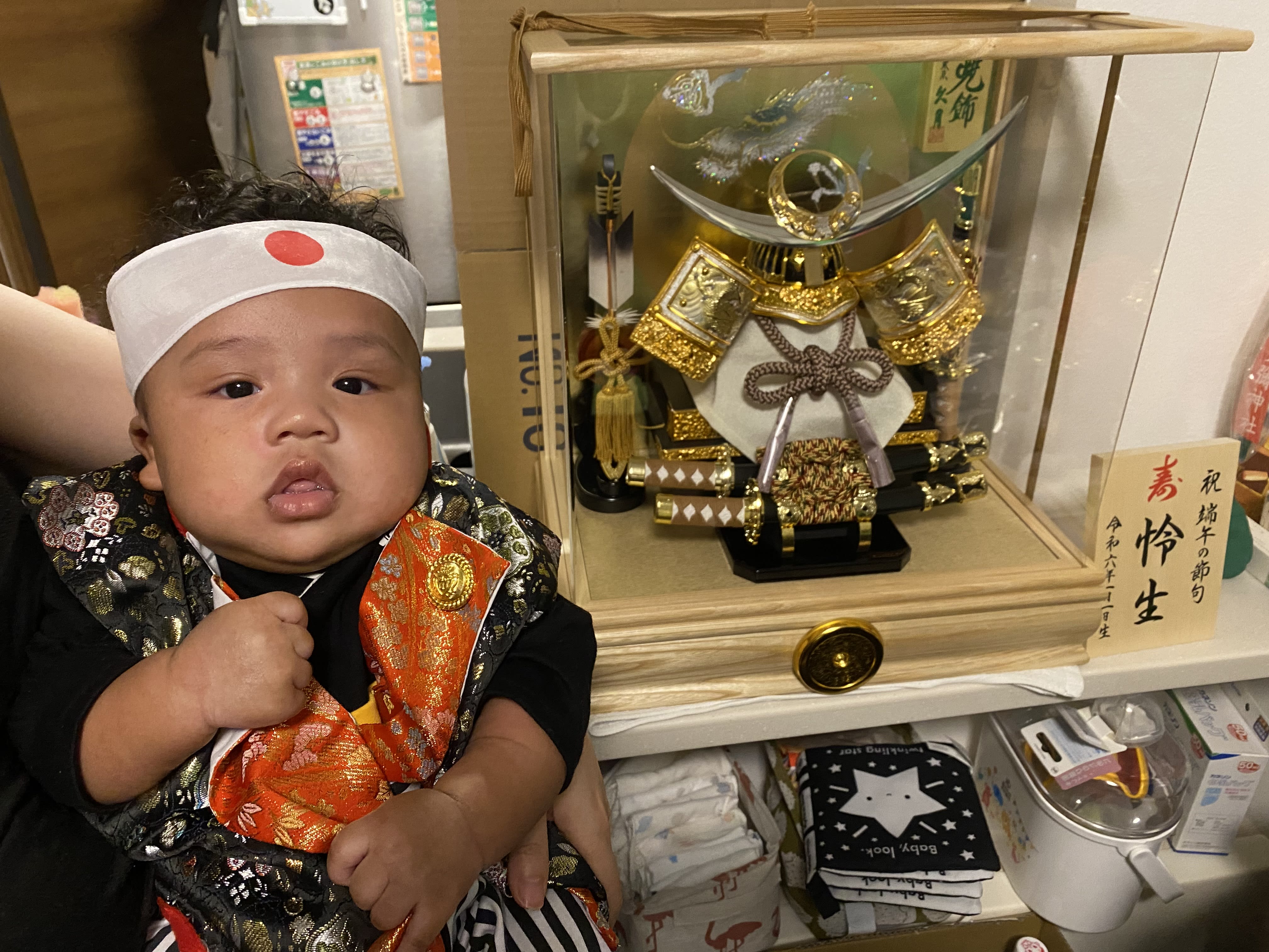 Cute costume for boy's festival day!