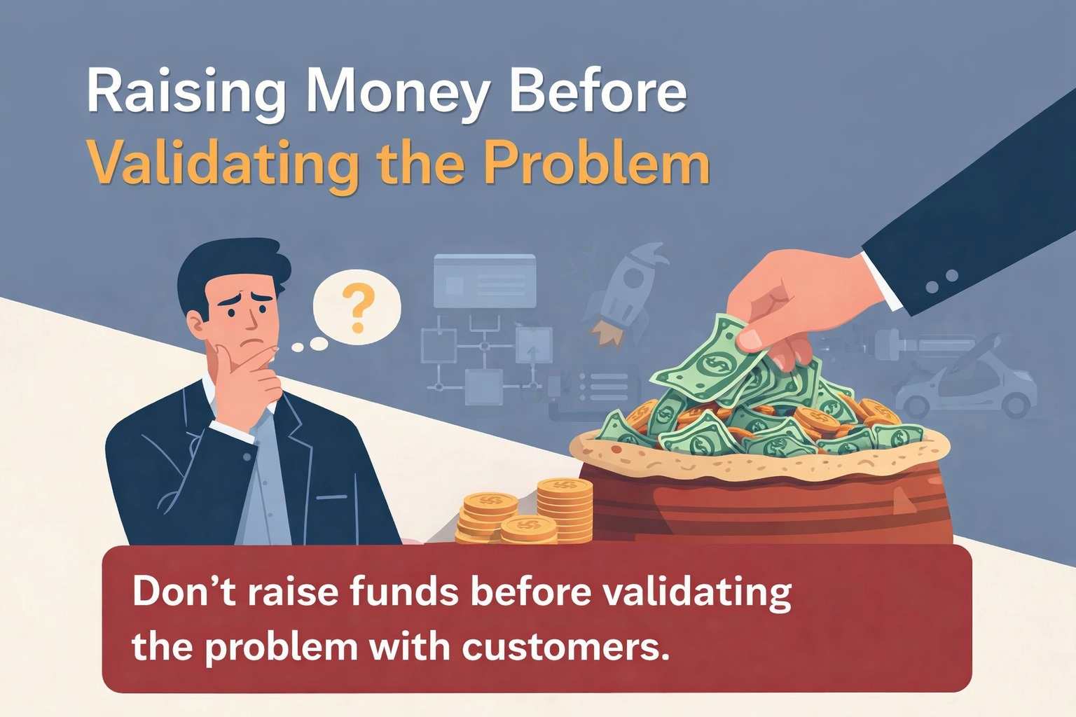 Raising Money Before Validating the Problem