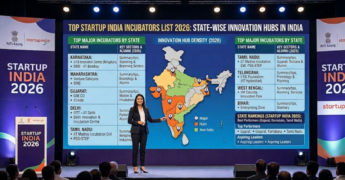 Top Startup India Incubators List 2026: State-wise Innovation Hubs in ...