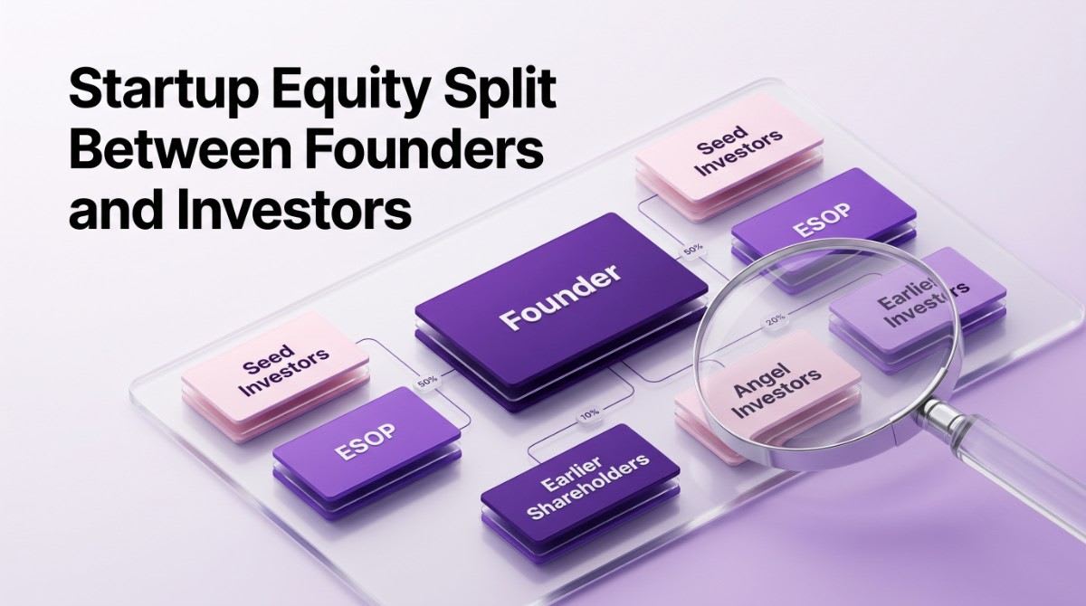 Startup equity split between founders and investors