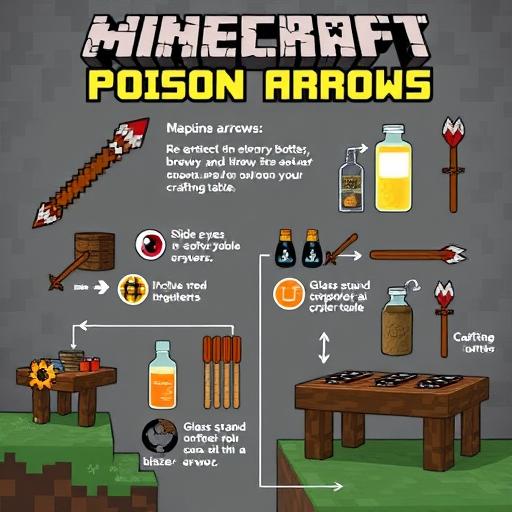 Как сделать стрелу отравления в Minecraft: пошаговая инструкция