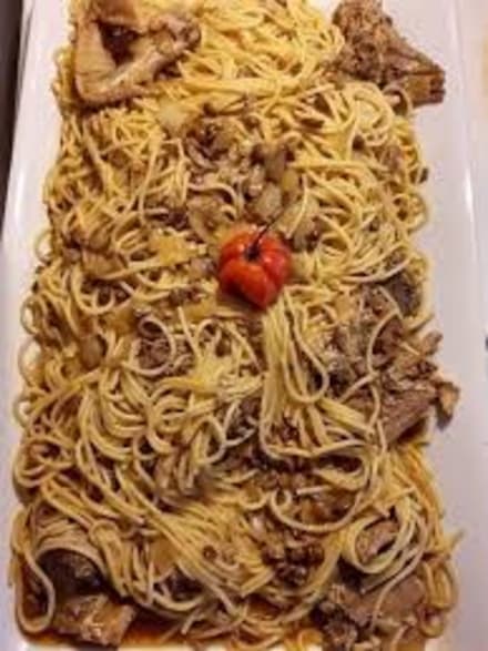 Spaguetti soumbala + Poulet