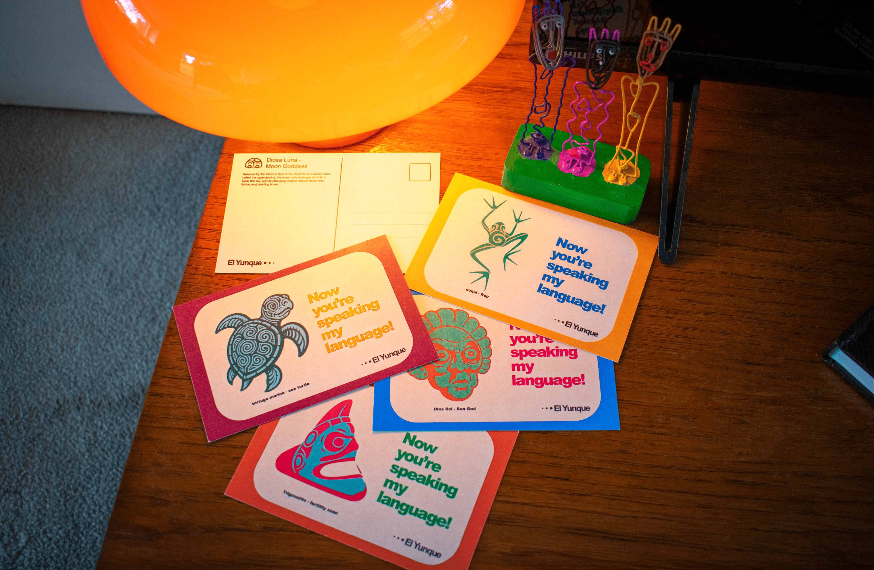 Postcard display angle