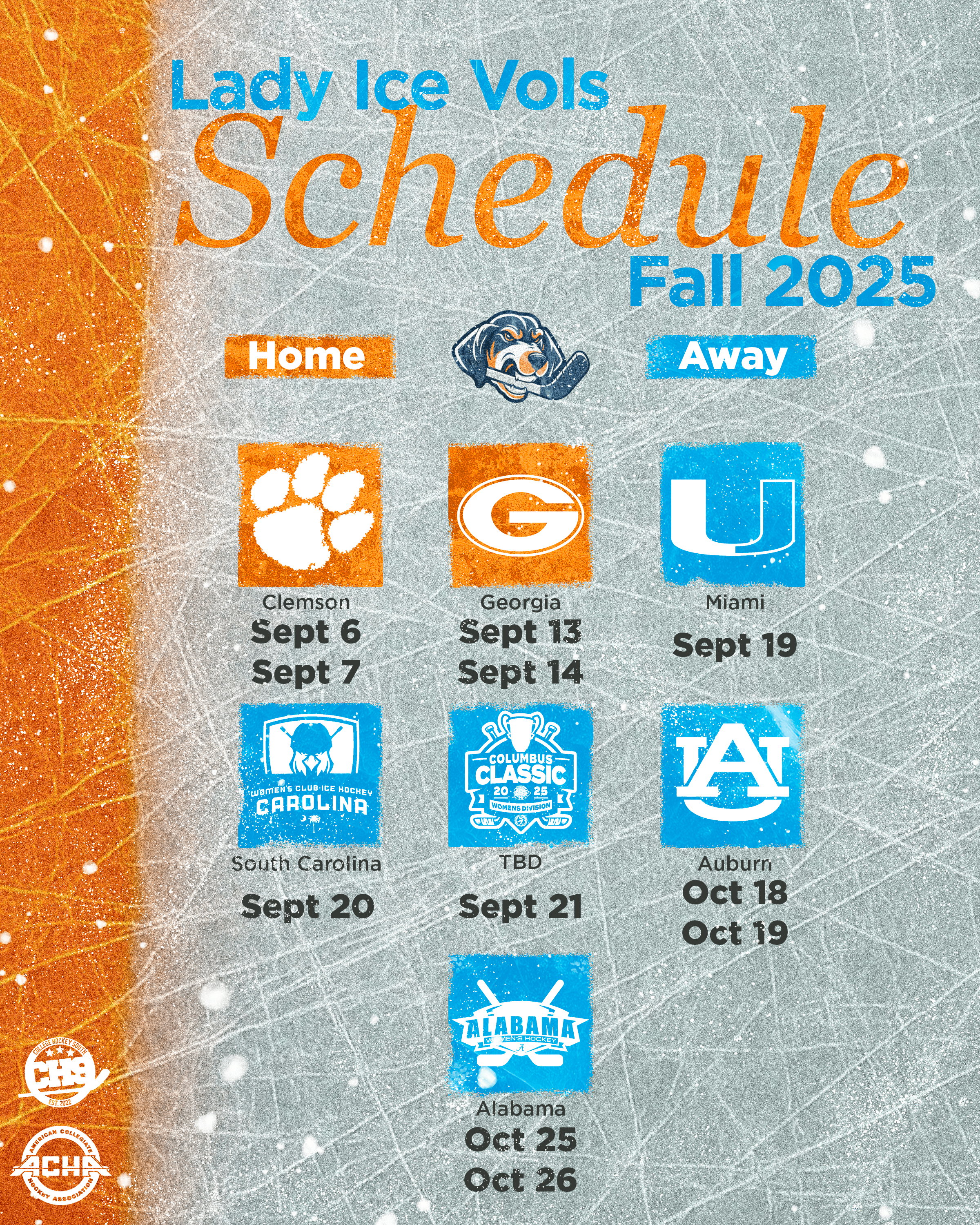 Lady Vol Hockey Schedule