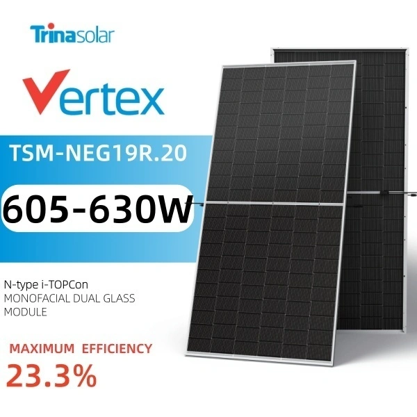 Trina 585W, 595W, 610W, 615W, 620W, 625W, 630W 710W Bifacial Solar Panel