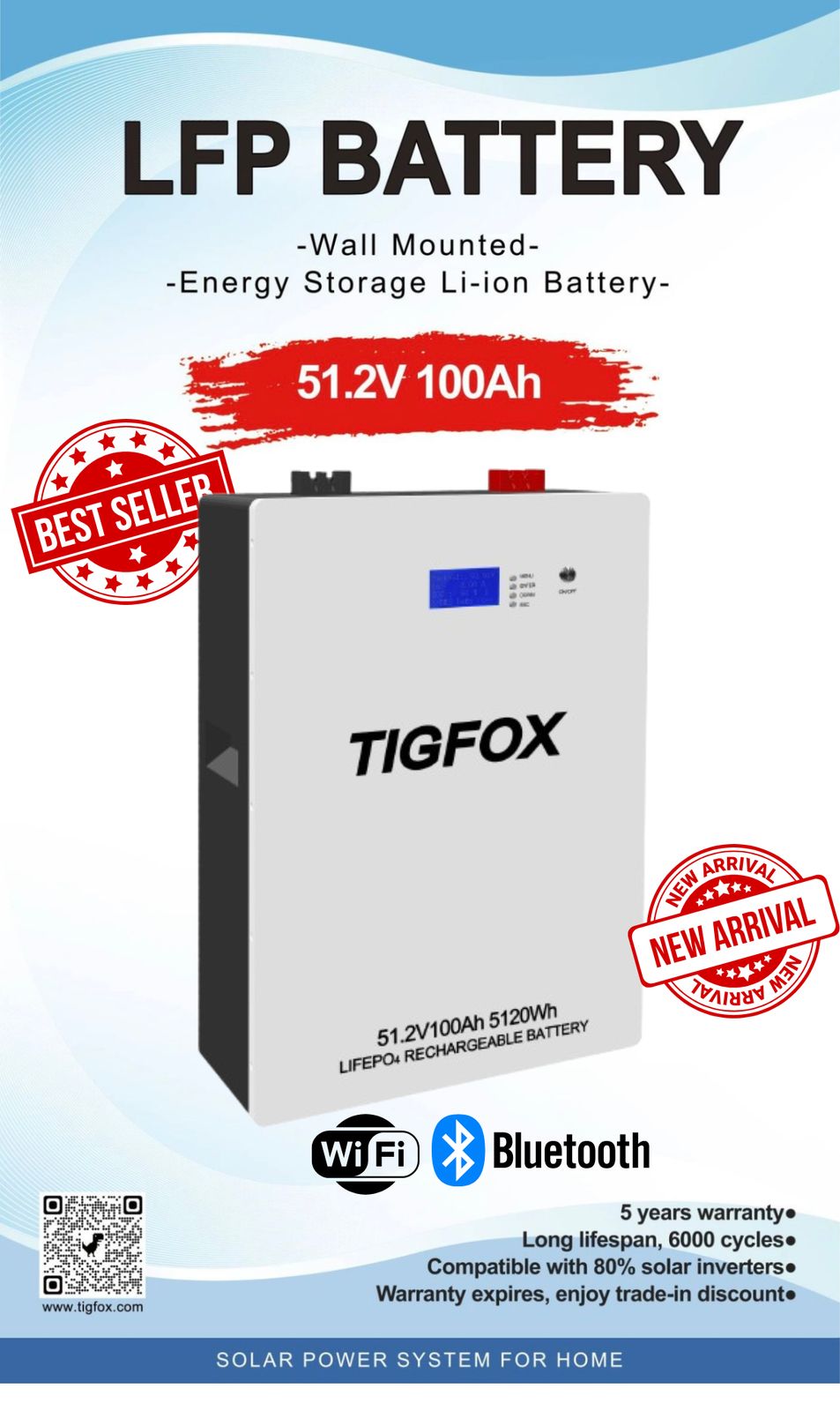 TIGFOX 51.2V 100AH Lithium Battery