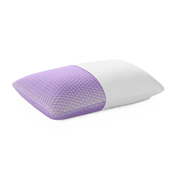 Purple Harmony Pillow with Hex Grid