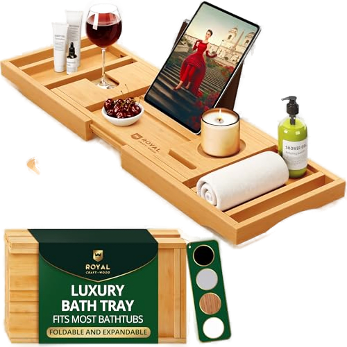 Royal Craft Bamboo Bath Tray Caddy