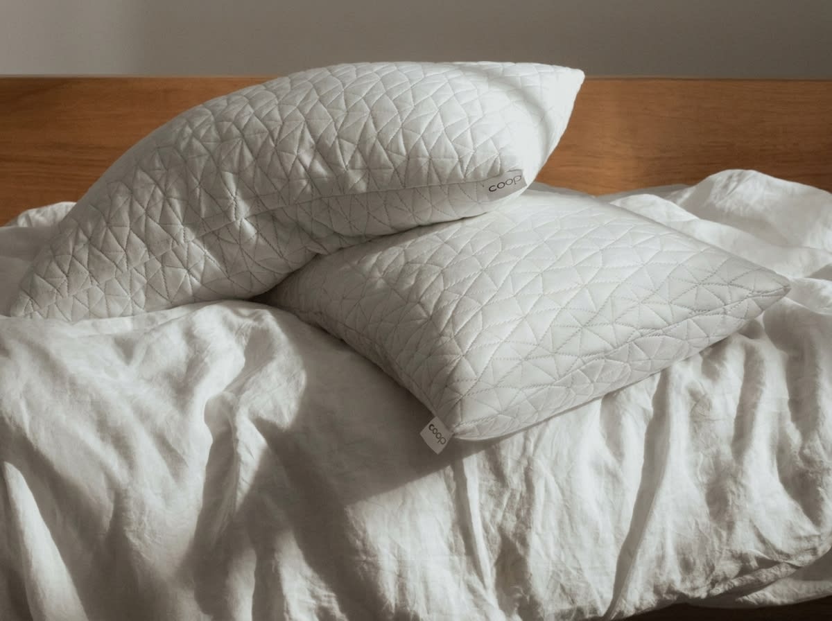 A lineup of BIFL pillows including buckwheat, latex, and memory foam options