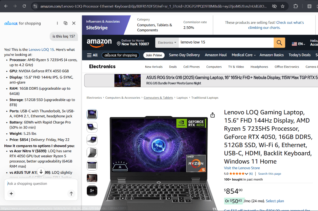 Lenovo LOQ 15 AMD Gaming Laptop