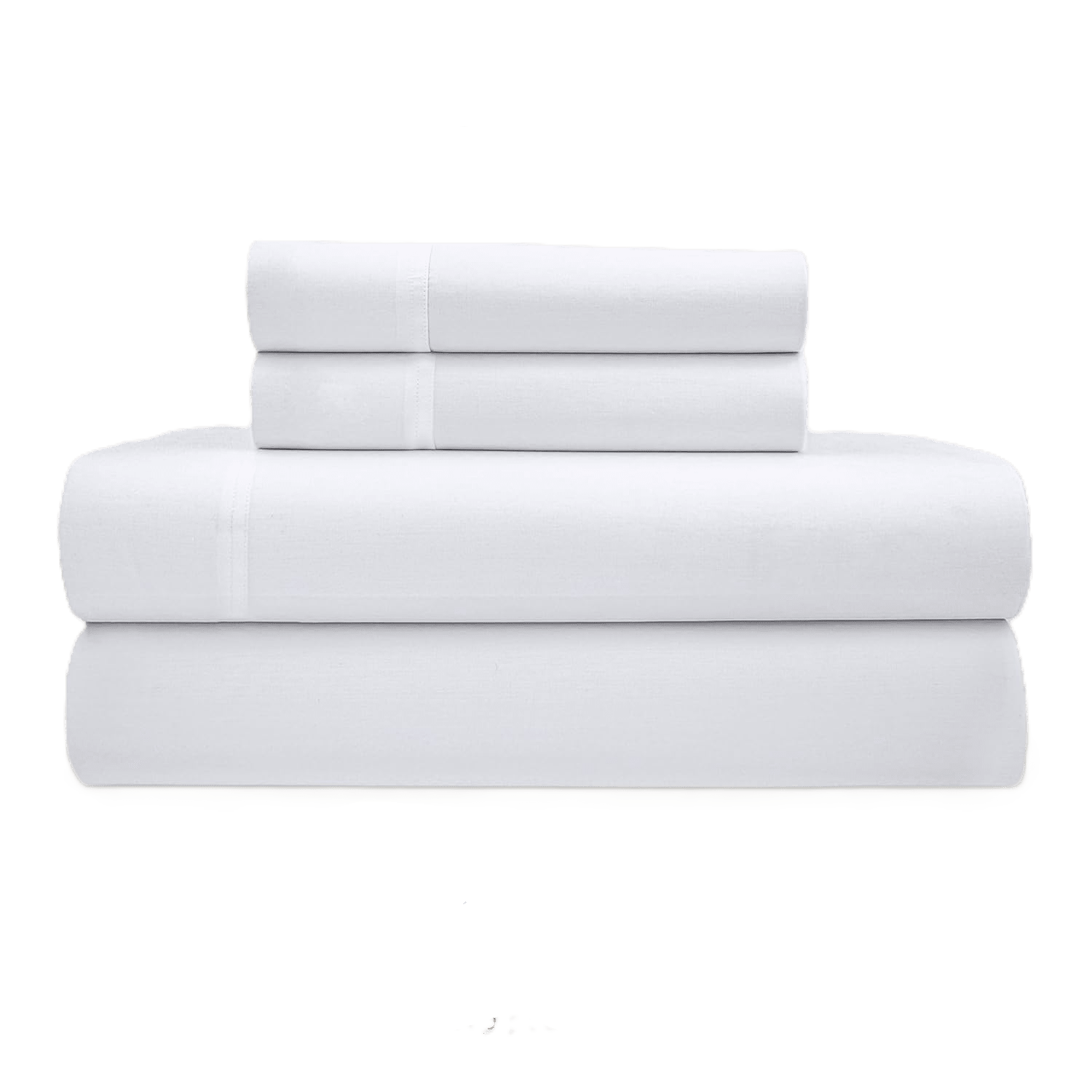 California Design Den 100% cotton percale sheet set on a neatly made bed
