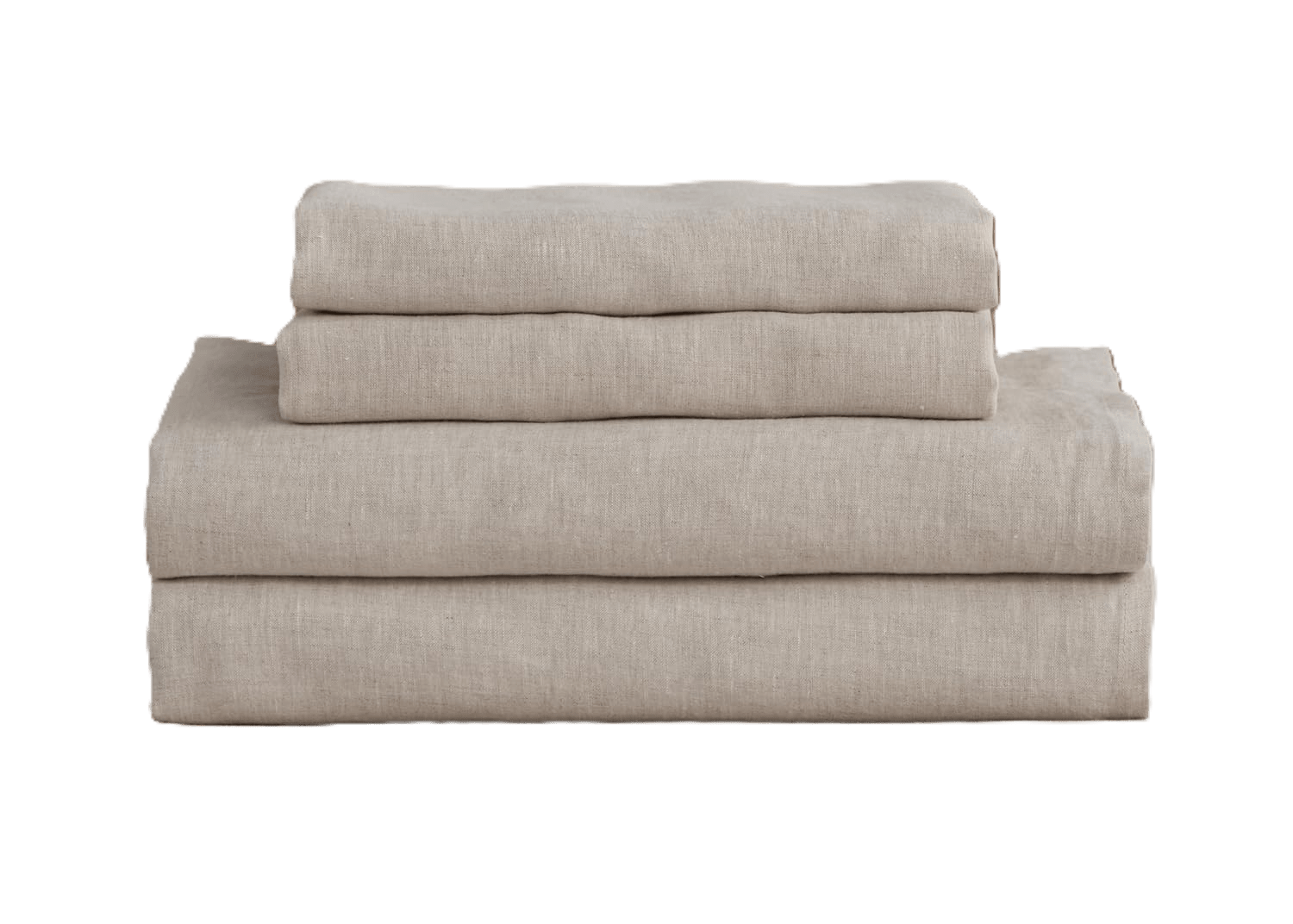 DAPU French flax linen sheet set with a relaxed, rumpled texture