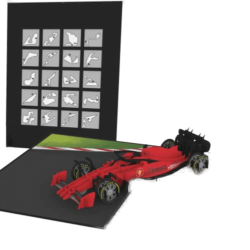 PopLife High-Speed Racing Car 3D Pop Up Card