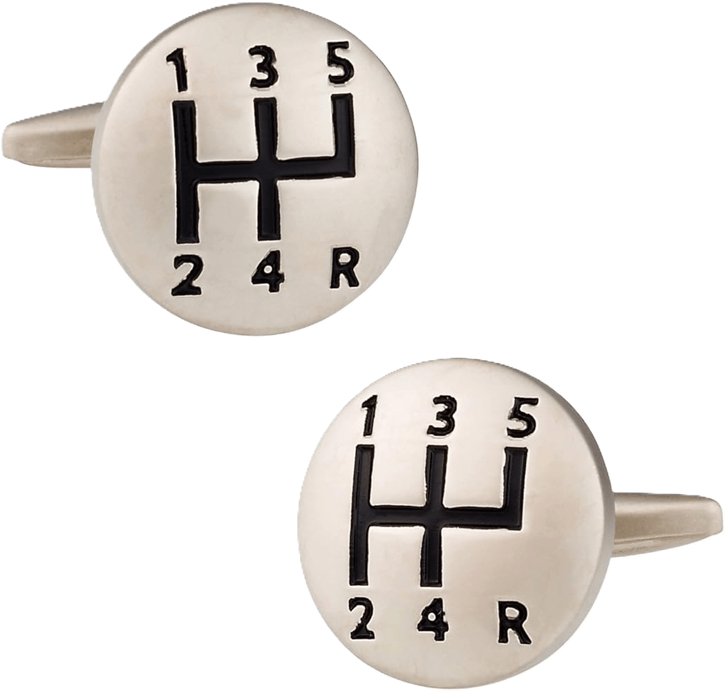 5 Speed Gear Stick Shifter Cufflinks