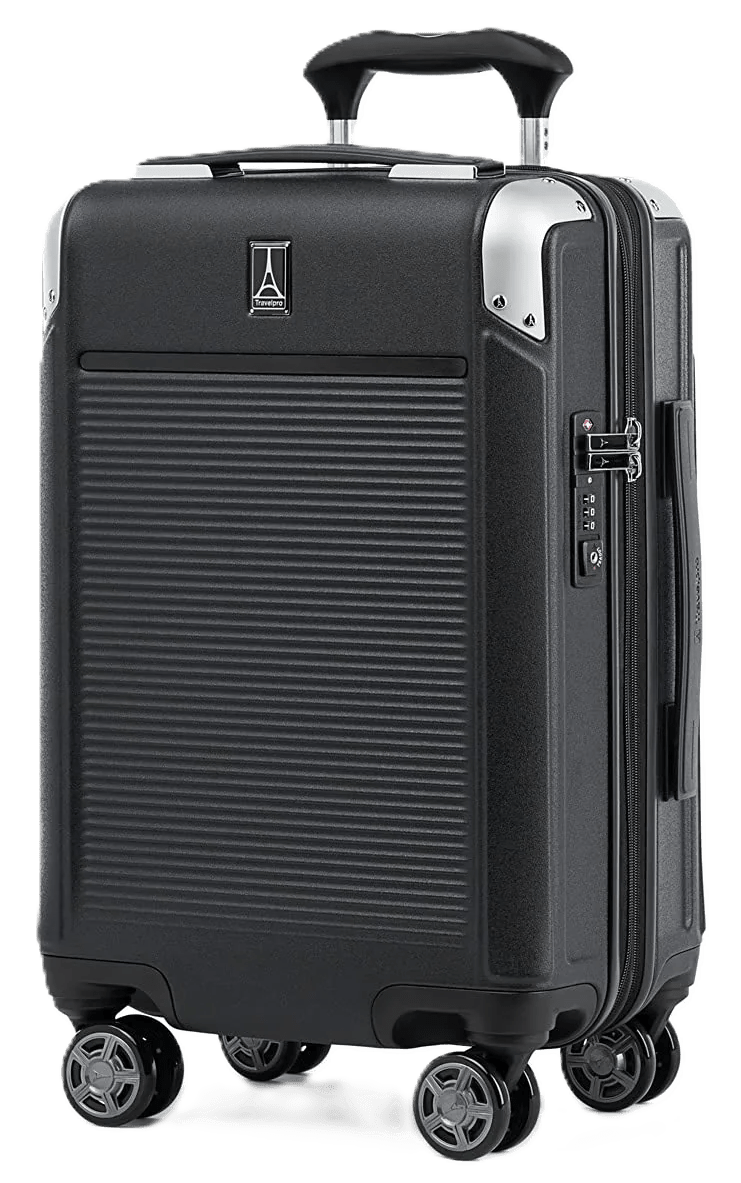 Travelpro Platinum Elite hardside carry-on spinner in dark grey