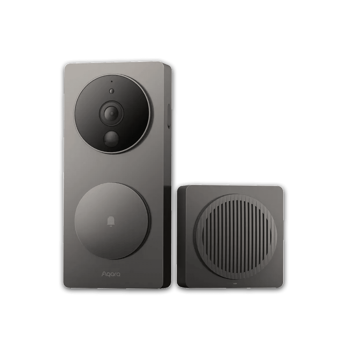 Aqara Doorbell Camera Hub G410 with its indoor chime hub unit