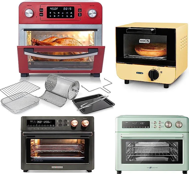 An image showing a picture of many colored ovens latest reviews.