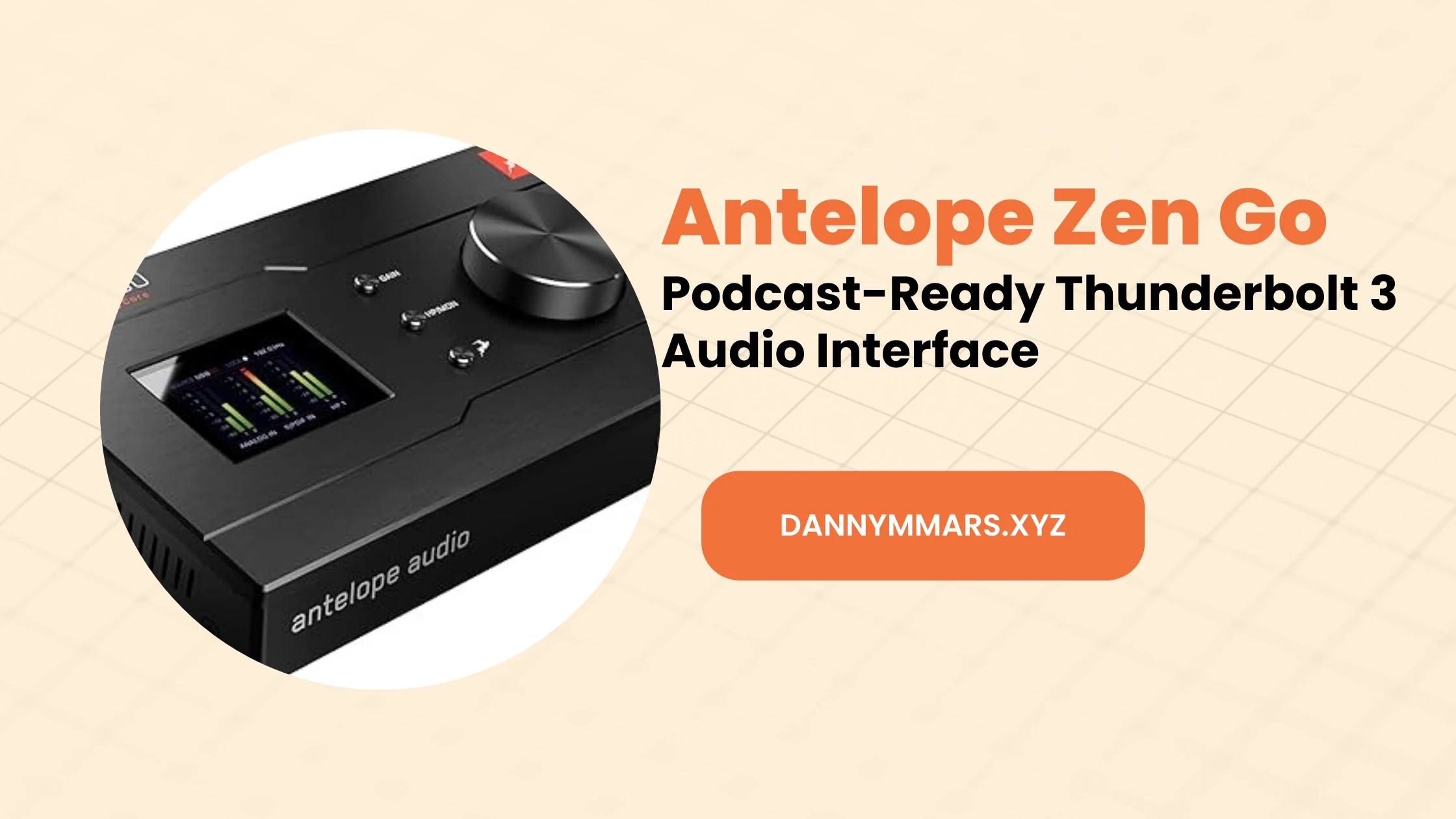 A sleek and modern Thunderbird 3 audio interface, designed for the Antelep Zen Go podcast, ready for professional audio recording.