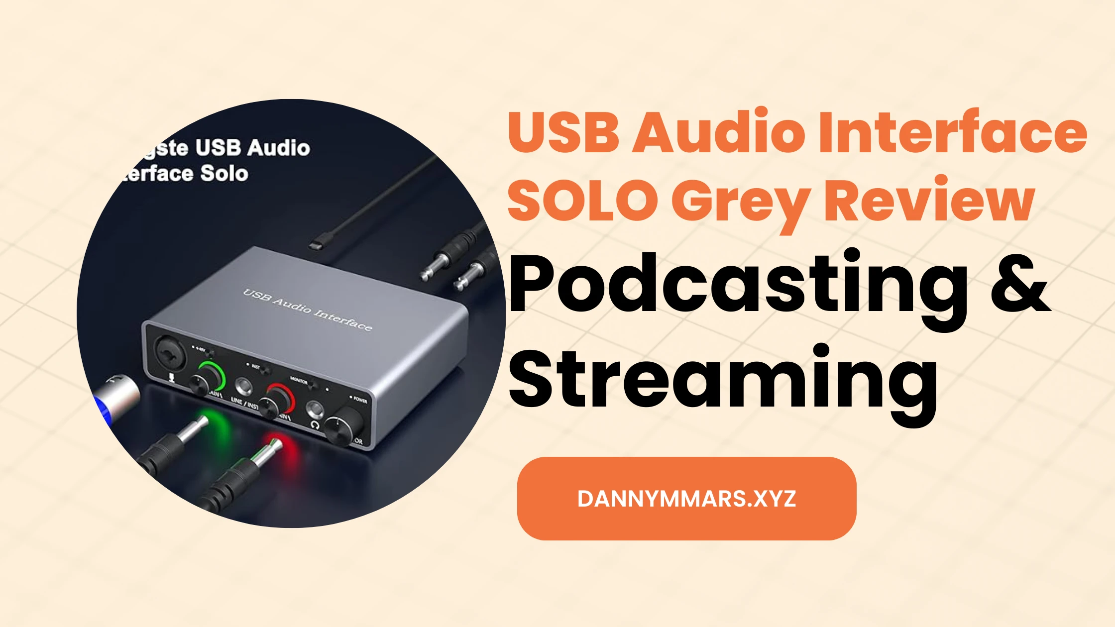 Compact and sleek grey USB audio interface solo - a must-have for music enthusiasts. Read our review!