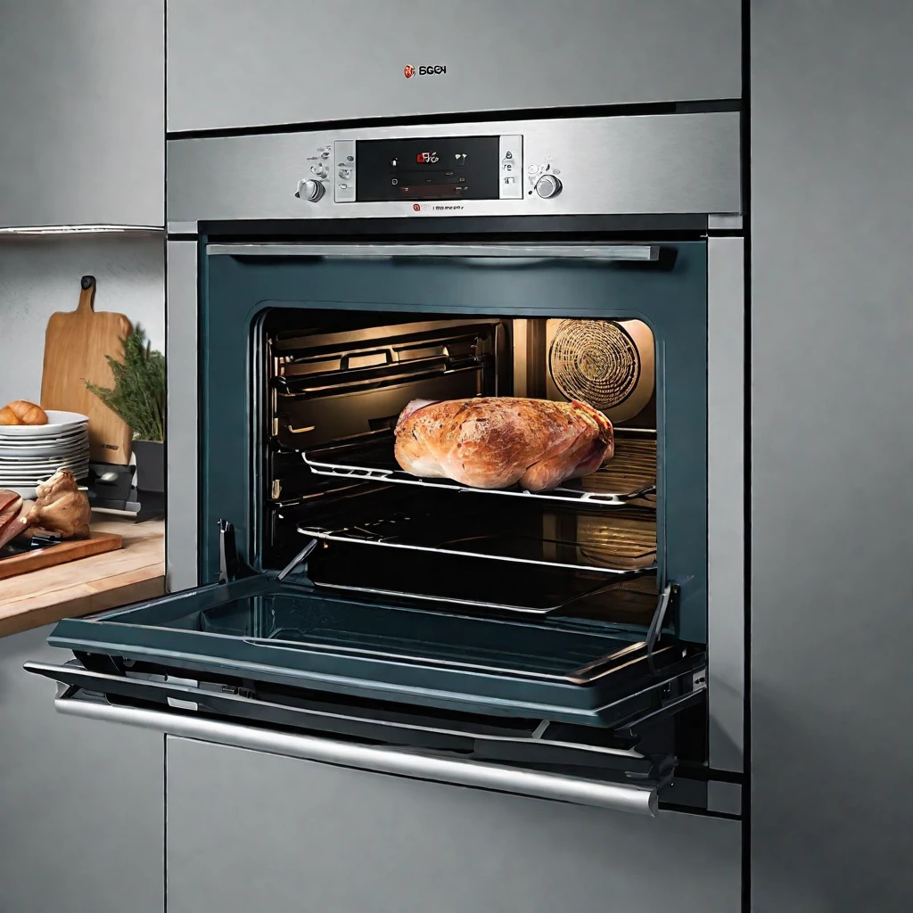 An image showing an open Oven.