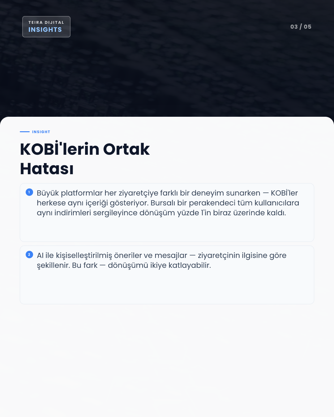 AI Destekli Web Sitenizle Dönüşüm Oranınızı 2 Katına Çıkarın: KOBİ'ler İçin Kanıtlanmış Taktikler - editoryal iç görsel 2